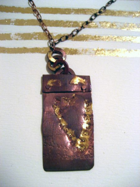 1179 Siegmund/Sieglinde pendant in copper and gold