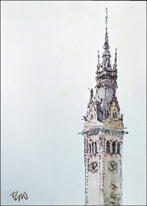 Spire of Hamburg Town Hall (Rathaus)