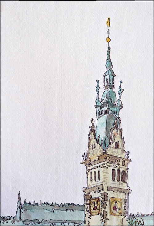 Roof of Hamburg Town Hall (Rathaus)